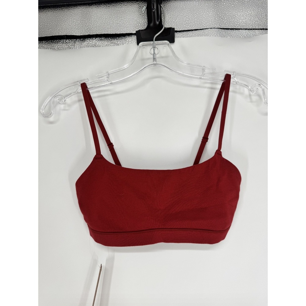 SKIMS Fits Everybody Scoop Bralette Bra Womens Size Medium Brick Red Adjustable